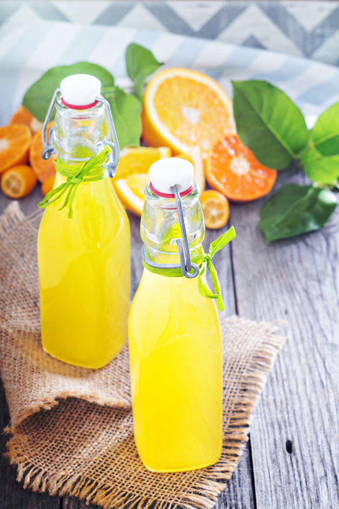 Homemade orange liqueur